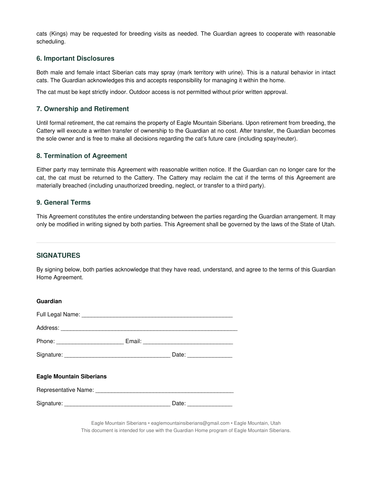 Guardian Home Agreement preview page 2