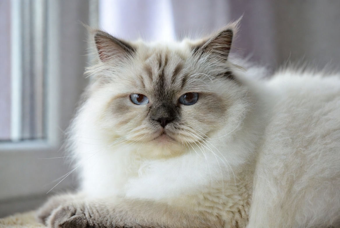 Fluffy Siberian cat