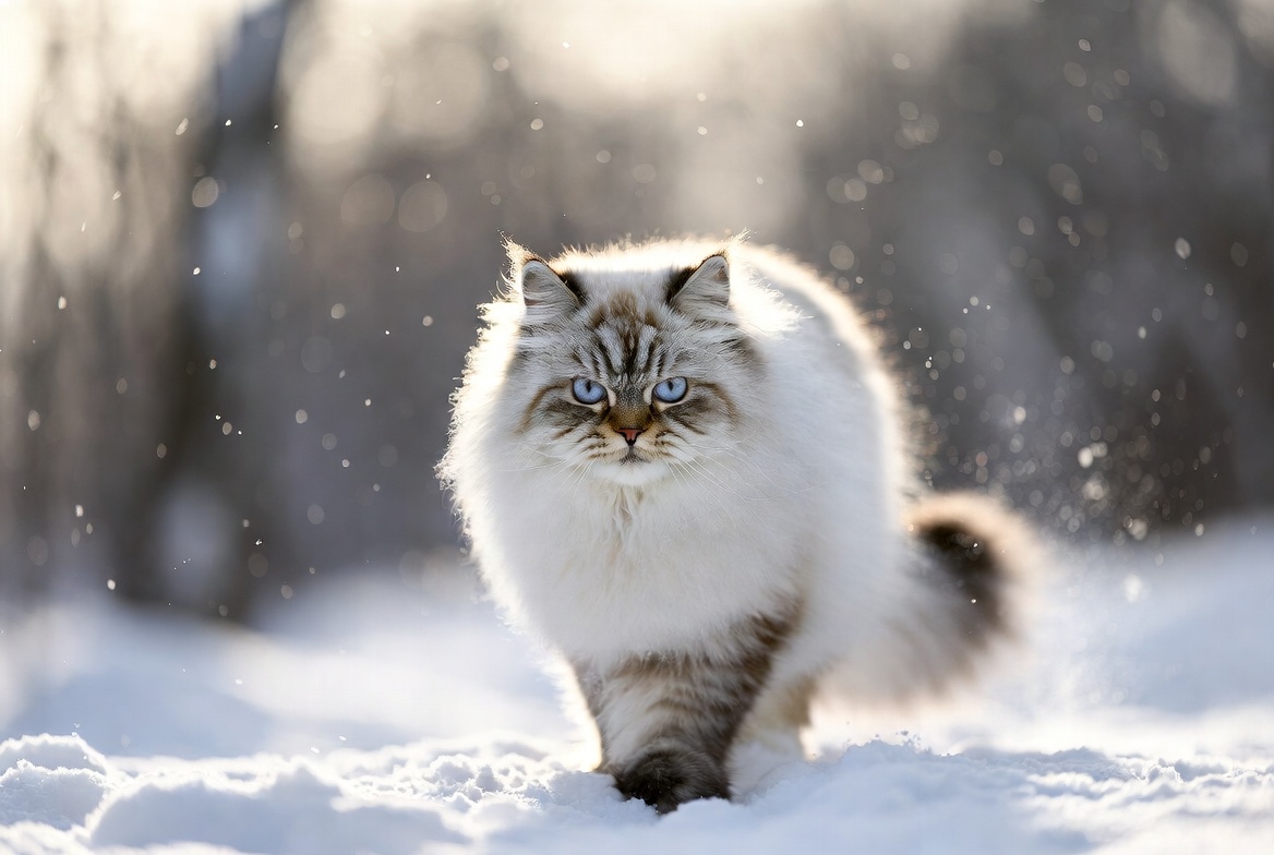 Siberian cat at Eagle Mountain Siberians